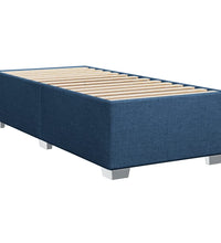 Boxspringbett mit Matratze Blau 80x200 cm Stoff