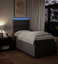 Boxspringbett mit Matratze Taupe 80x200 cm Stoff