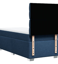 Boxspringbett mit Matratze Blau 80x200 cm Stoff
