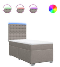 Boxspringbett mit Matratze Taupe 80x200 cm Stoff