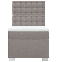 Boxspringbett mit Matratze Taupe 80x200 cm Stoff