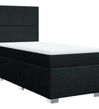 Boxspringbett mit Matratze Schwarz 90x190 cm Stoff