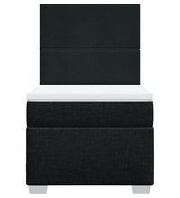 Boxspringbett mit Matratze Schwarz 90x190 cm Stoff