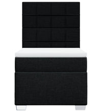 Boxspringbett mit Matratze Schwarz 90x190 cm Stoff