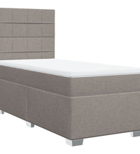 Boxspringbett mit Matratze Taupe 90x190 cm Stoff
