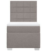 Boxspringbett mit Matratze Taupe 90x190 cm Stoff