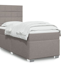 Boxspringbett mit Matratze Taupe 90x190 cm Stoff