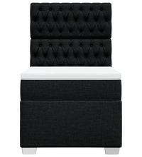 Boxspringbett mit Matratze Schwarz 90x190 cm Stoff