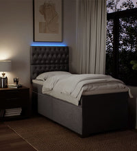 Boxspringbett mit Matratze Taupe 90x190 cm Stoff