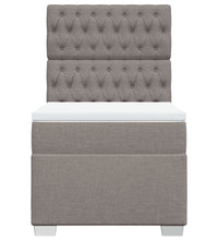 Boxspringbett mit Matratze Taupe 90x190 cm Stoff
