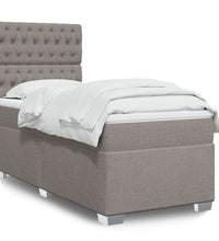 Boxspringbett mit Matratze Taupe 90x190 cm Stoff