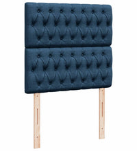 Boxspringbett mit Matratze Blau 90x190 cm Stoff