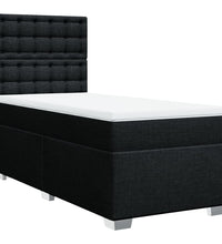 Boxspringbett mit Matratze Schwarz 90x190 cm Stoff