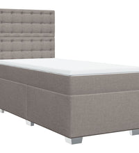Boxspringbett mit Matratze Taupe 90x190 cm Stoff