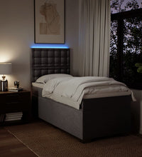 Boxspringbett mit Matratze Taupe 90x190 cm Stoff