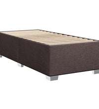 Boxspringbett mit Matratze Dunkelbraun 90x200 cm Stoff