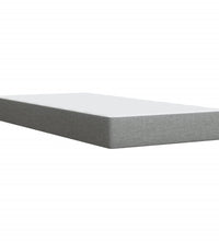 Boxspringbett mit Matratze Hellgrau 90x200 cm Stoff