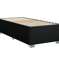 Boxspringbett mit Matratze Schwarz 90x200 cm Stoff