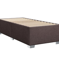 Boxspringbett mit Matratze Dunkelbraun 90x200 cm Stoff