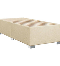 Boxspringbett mit Matratze Creme 90x200 cm Stoff