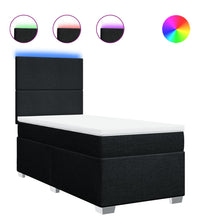 Boxspringbett mit Matratze Schwarz 100x200 cm Stoff