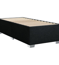 Boxspringbett mit Matratze Schwarz 100x200 cm Stoff