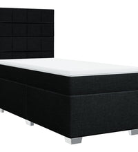 Boxspringbett mit Matratze Schwarz 100x200 cm Stoff