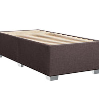 Boxspringbett mit Matratze Dunkelbraun 100x200 cm Stoff