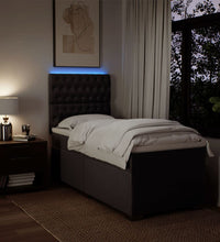 Boxspringbett mit Matratze Dunkelbraun 100x200 cm Stoff