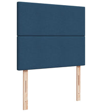 Boxspringbett mit Matratze Blau 120x190 cm Stoff