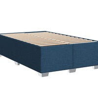 Boxspringbett mit Matratze Blau 120x190 cm Stoff