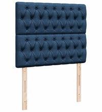 Boxspringbett mit Matratze Blau 120x190 cm Stoff