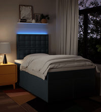 Boxspringbett mit Matratze Blau 120x190 cm Stoff