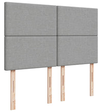 Boxspringbett mit Matratze Hellgrau 140x200 cm Stoff