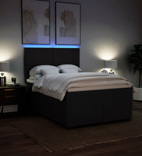 Boxspringbett mit Matratze Schwarz 140x200 cm Stoff