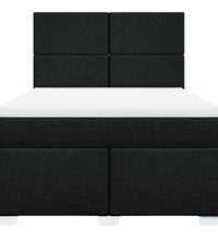 Boxspringbett mit Matratze Schwarz 140x200 cm Stoff
