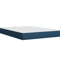 Boxspringbett mit Matratze Blau 140x200 cm Stoff