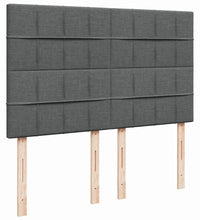 Boxspringbett mit Matratze Dunkelgrau 140x200 cm Stoff