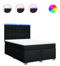 Boxspringbett mit Matratze Schwarz 140x200 cm Stoff