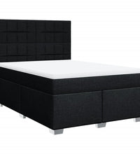 Boxspringbett mit Matratze Schwarz 140x200 cm Stoff