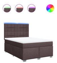 Boxspringbett mit Matratze Dunkelbraun 140x200 cm Stoff