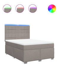 Boxspringbett mit Matratze Taupe 140x200 cm Stoff
