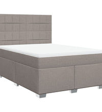 Boxspringbett mit Matratze Taupe 140x200 cm Stoff