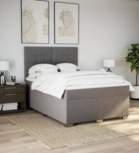 Boxspringbett mit Matratze Taupe 140x200 cm Stoff