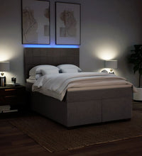 Boxspringbett mit Matratze Taupe 140x200 cm Stoff