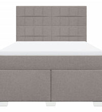 Boxspringbett mit Matratze Taupe 140x200 cm Stoff