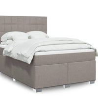 Boxspringbett mit Matratze Taupe 140x200 cm Stoff