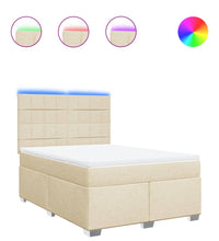 Boxspringbett mit Matratze Creme 140x200 cm Stoff