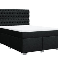 Boxspringbett mit Matratze Schwarz 140x200 cm Stoff