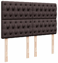 Boxspringbett mit Matratze Dunkelbraun 140x200 cm Stoff